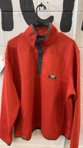 LL Bean Jacket XXL Orange 1/4 Button