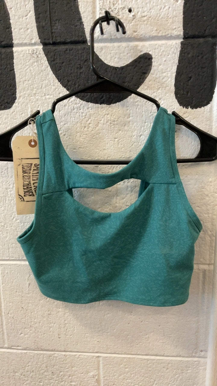 Lululemon Sports Bra M Green Patterned
