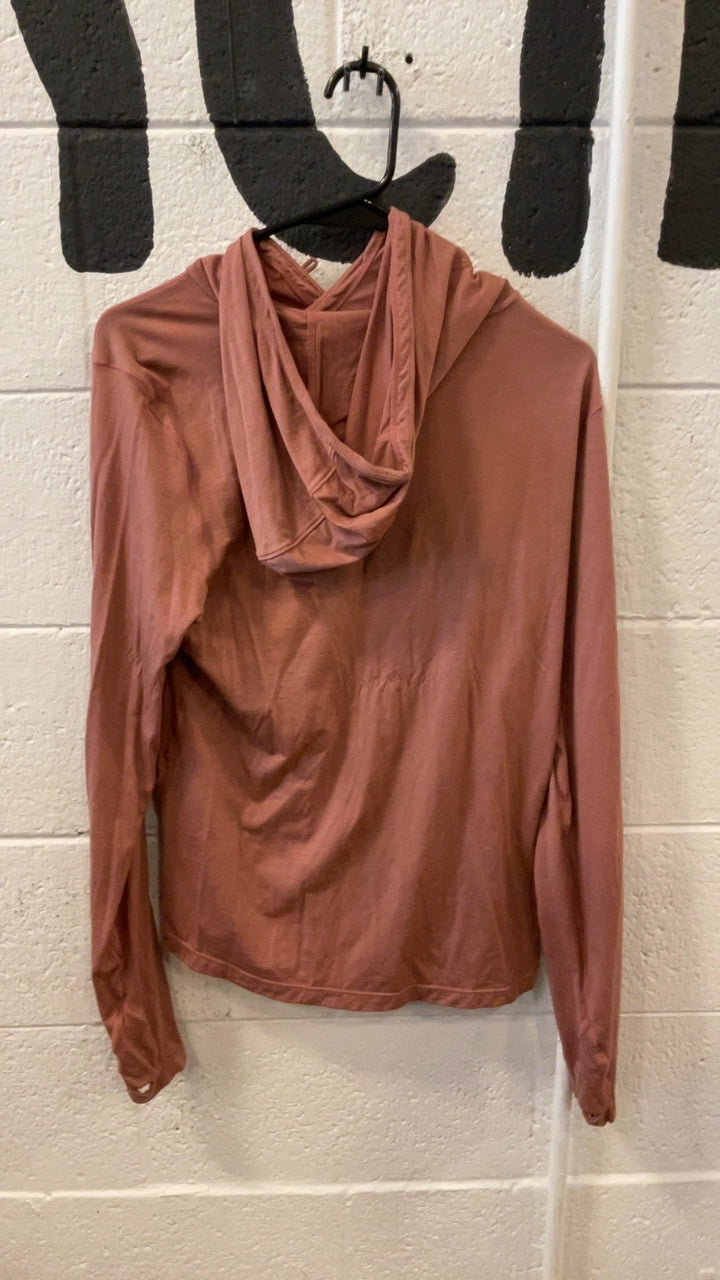 Ibex Wool Sun Hoodie M Salmon Springbok