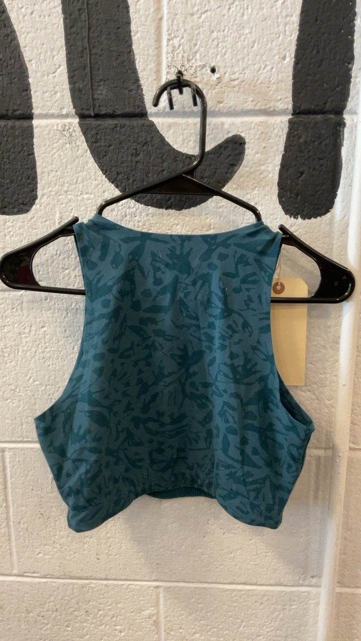 REI Athletic Crop S Blue Pattened