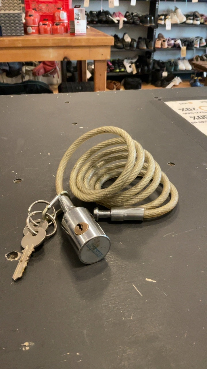 Vintage Schwinn Bike Lock 4ft Silver