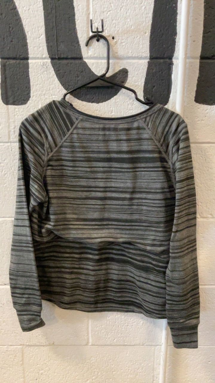 Prana Striped Longsleeve (Fleece) W's XS Grey/Black