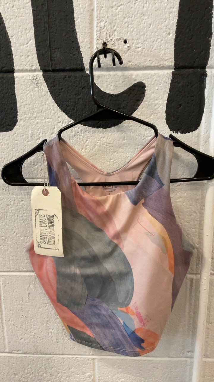 Athleta Sports Bra M Pink/Multi-Color