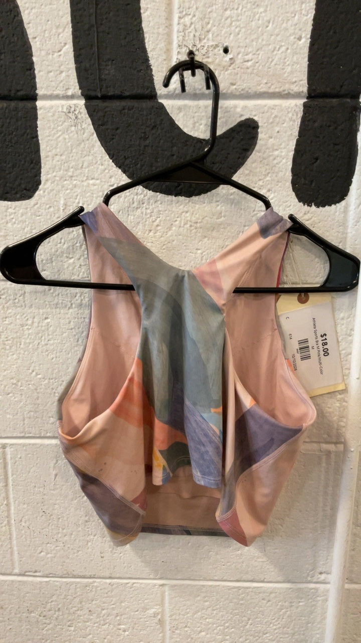 Athleta Sports Bra M Pink/Multi-Color
