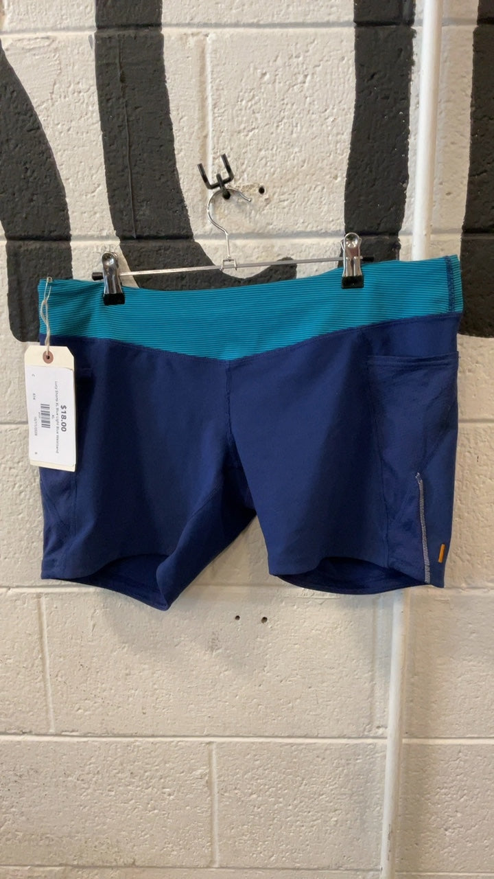 Lucy Shorts XL Blue Light Blue Waistband