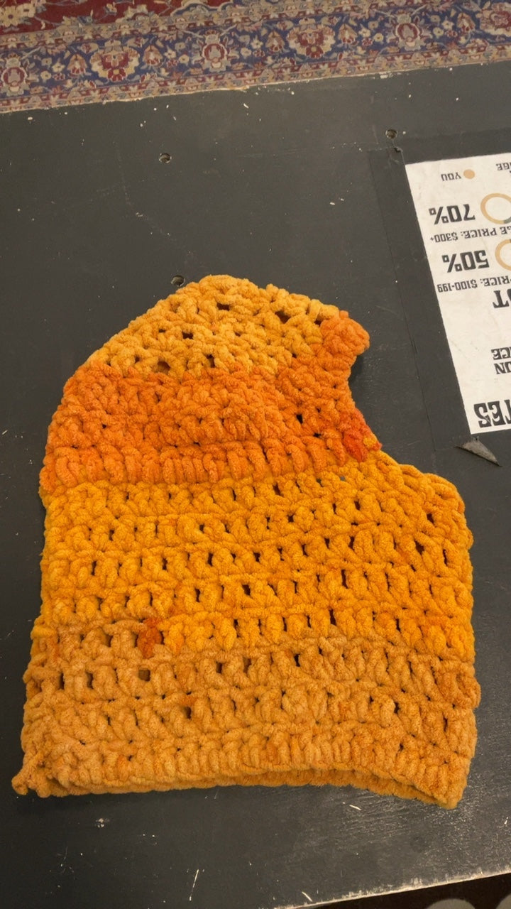 Face Mask Orange Knit