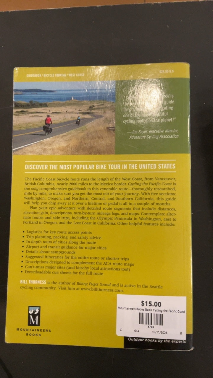 Mountaineers Books Book Cycling the Pacific Coast