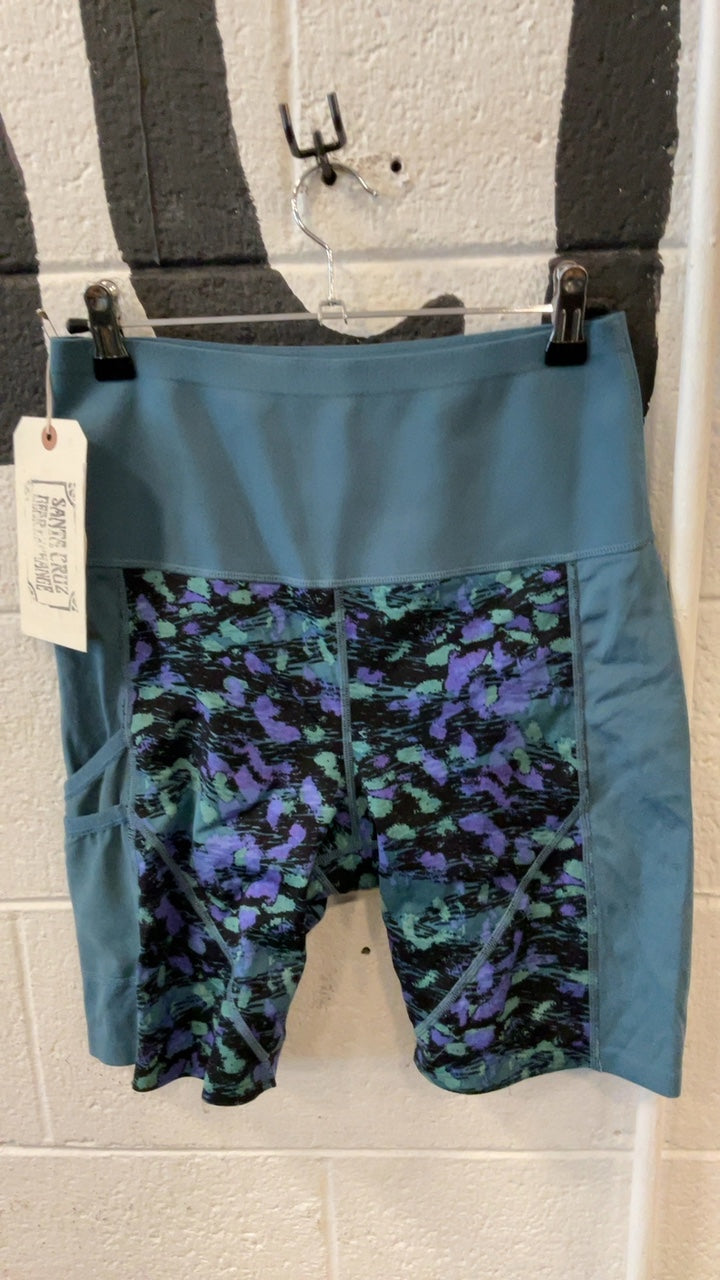 knix Shorts M Blue Purple Pattern High Waist