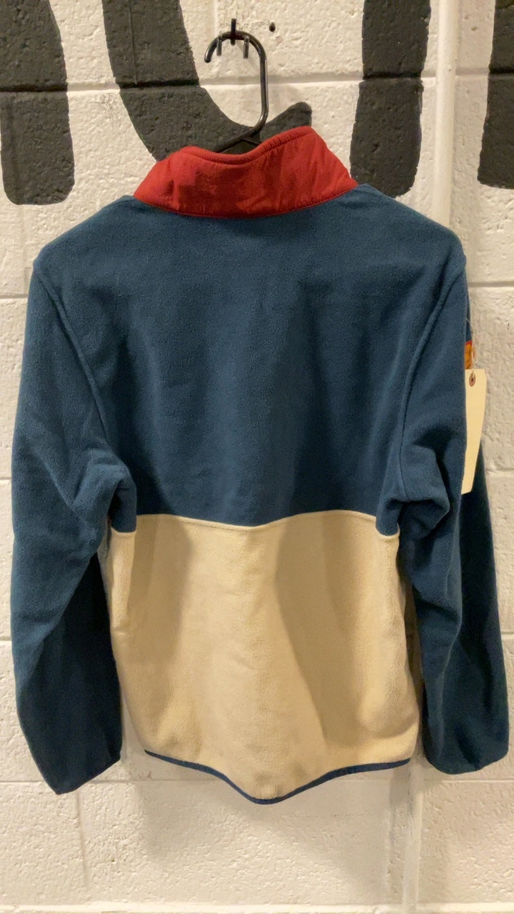 Patagonia Fleece Jacket (Quarter-Zip) (No Hood) XS Blue/White/Red Microdini