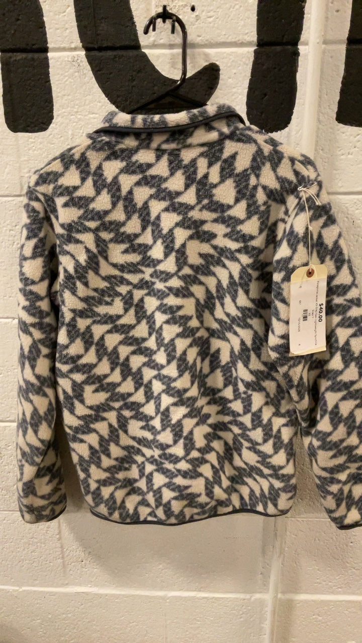 Patagonia Jacket XS Grey Geo Lightweight Synchilla Snap T