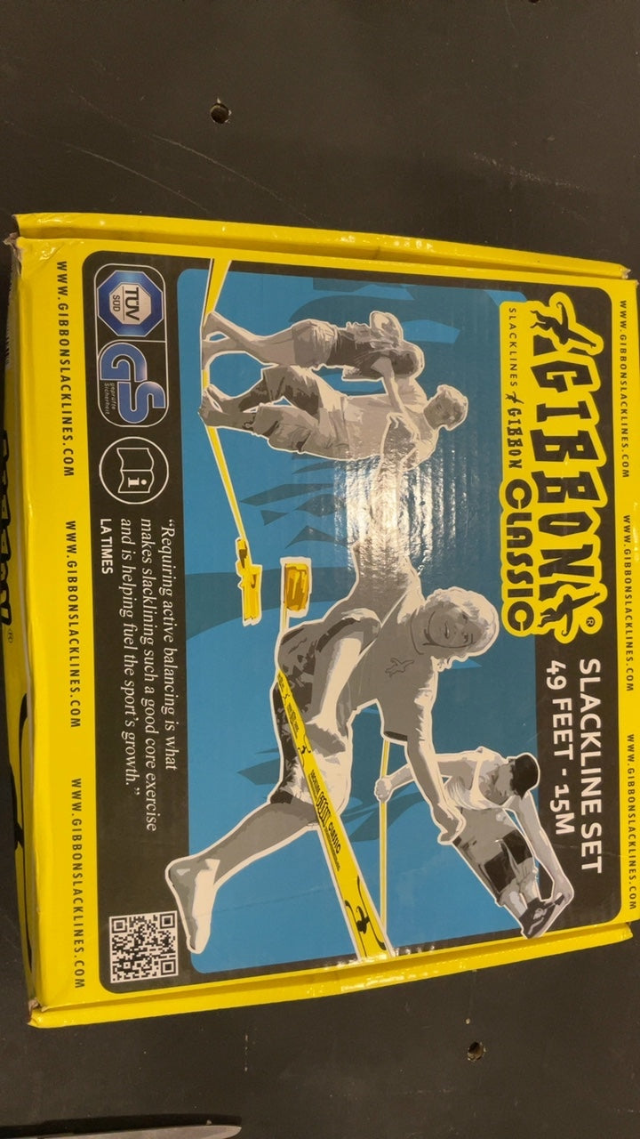 Gibbon Slackline 49ft-15m Yellow