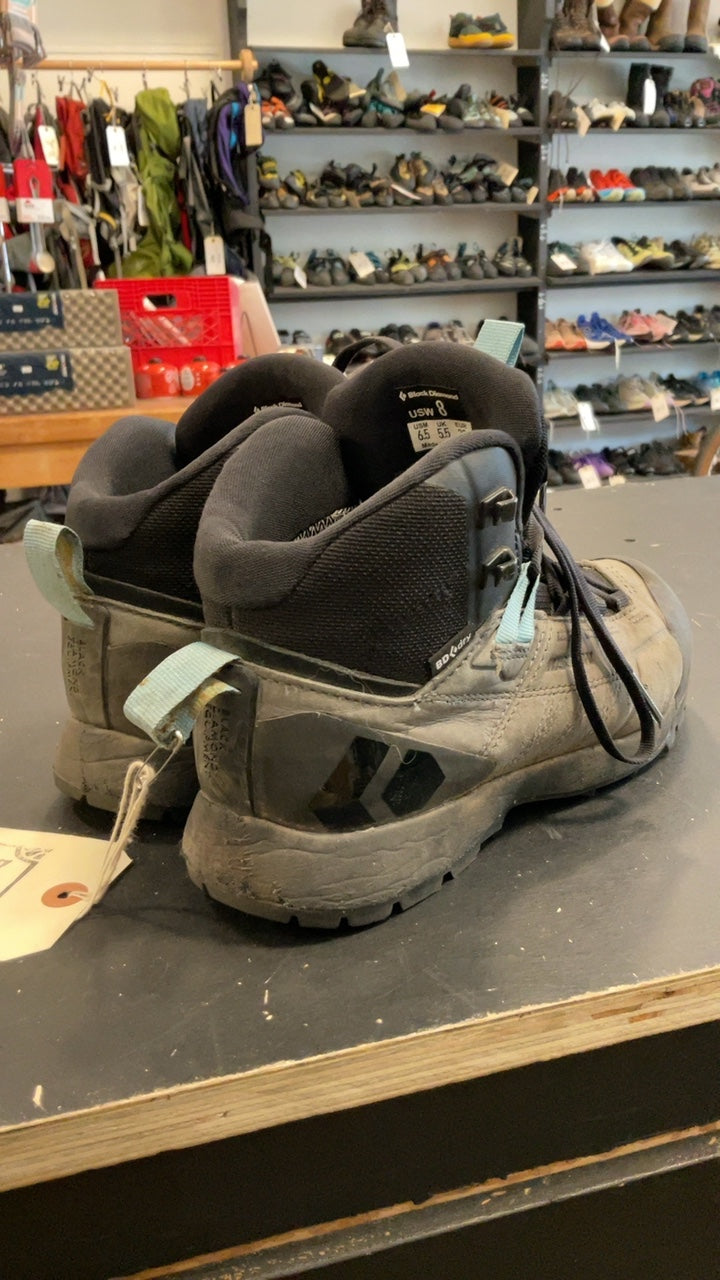 Black Diamond Hiking Shoes Womens 8 Brown/Black Mission BD Dry