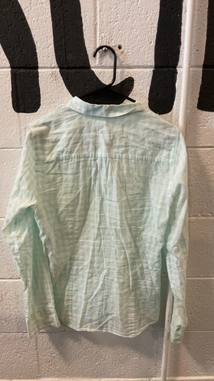 J-Crew Longsleeve (Button-Up) Womens S Blue/White Flannel